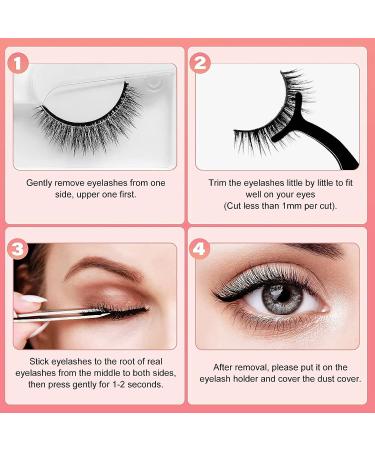SAOTAENG Reusable Self Adhesive Natural Look Eyelashes - No Eyeliner or Glue Needed - Easy to Apply - 5 Pairs - Buy Online on GoSupps.com
