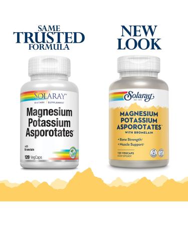 Buy Solaray Magnesium Potassium Asporotates - 120 VegCaps for Optimal Health - Buy Online on GoSupps.com