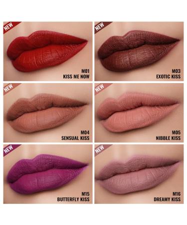 Oulac Purple Matte Liquid Lipstick - Long Lasting Lip Gloss | Vegan & Cruelty-Free | Deep Violet Lip Tint Stain with Vitamin E & Rose Oil | Waterproof Formula - M15 Butterfly Kiss - Buy Online on GoSupps.com