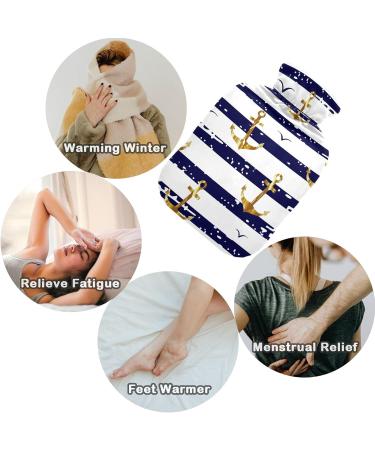 Buy Naanle Seagull Golden Ancer 2L Transparent Hot Water Bottle with Cover - Large Hot Water Bottle for Bed Hand & Foot Pain Relief & Heat Therapy - Buy Online on GoSupps.com