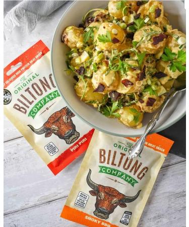 Biltong Taste Box: Original, Smoky BBQ, Piri Piri & Garlic - High Protein, Low Fat Savoury Snack (12 x 30g) - Gluten & Nitrate Free - Buy Online on GoSupps.com
