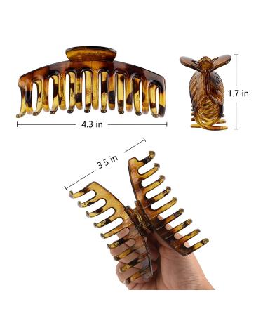 12 Pcs Large Hair Claw Clips - 4.3 Inch Nonslip Big Hair Clamps for Women | Perfect Matte Jaw Clamps for Thicker and Thinner Hair Styling - Buy Online on GoSupps.com