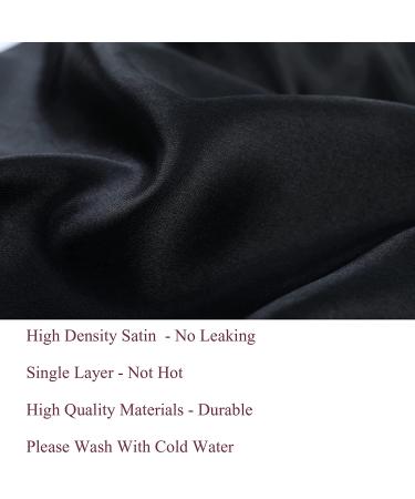 Jumbo Satin Hair Bonnet for Women - Stretchy Silk Bonnet for Long Curly Braids (Black) - Buy Online on GoSupps.com