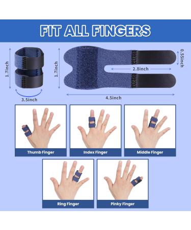 Thumb Finger Splints - Trigger Thumb Brace for Arthritis & Injury Relief - 4pcs Short Blue Protector for All Fingers - Buy Online on GoSupps.com