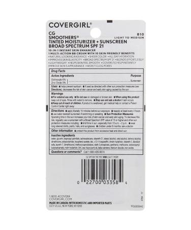 CoverGirl Smoothers SPF 21 Tinted Coverage Light to Medium 810 1.35 oz (Pack of 3) | Buy Online - Buy Online on GoSupps.com