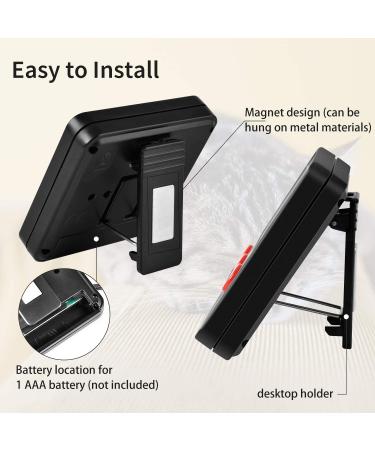 Simple Deluxe Digital Thermometer & Humidity Gauge 4-Pack for Reptile Terrariums - Remote Probes Included - Buy Online on GoSupps.com