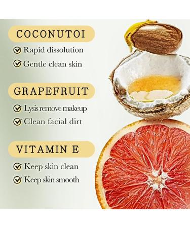 Grapefruit Makeup Remover Cleansing Balm Makeup Remover Balm Deep Makeup Cleansing Balm Make Up Remover Balm Facial Cleanser Balm For Eye Lip Face Deep Pore Cleanser All Skin Types Travel Size - Buy Online on GoSupps.com