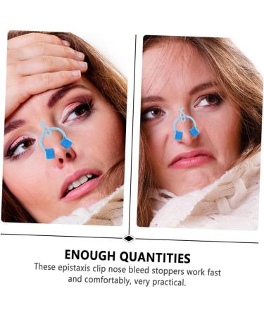 Hemoton 30 Pcs Nose Correction Clips - Plastic Foam Nose Clips for Lady Parts, Stop Nosebleeds, Epistaxis, Eva Lift, Sky-blue - Convenient Nose Pincher and Plug - Buy Online on GoSupps.com