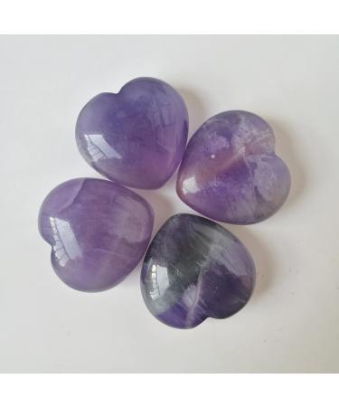 Manekieko Natural Fluorite Palm Worry Heart Stone - 40mm Healing Crystal for Love & Balance - Buy Online on GoSupps.com