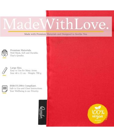 Wheat Bag for Pain Relief - Large Soothing Heat Pack Microwavable - Wheat and Lavender - Heated Neck Warmer for Neck and Shoulders Period Pain Relief and Back Pain - Comfortable Red - Buy Online on GoSupps.com