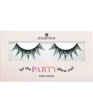 essence let the party glow on! false lashes fake lashes artificial eyelashes No. 02 You Glow Me Away! multi-coloured (1 pair)