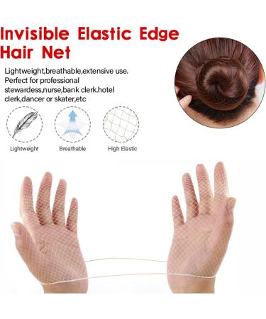 Invisible Blonde Hair Nets for Ballet & Gymnastics - 20inch (24PCS) - Buy Online on GoSupps.com