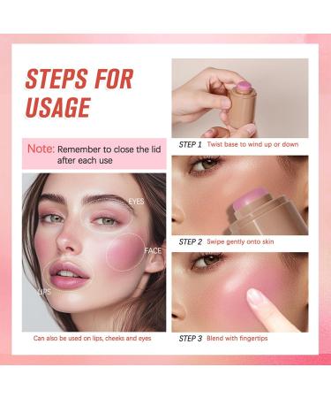 Multipurpose Long Lasting Smooth Blush Stick Blush Stick Stylish Lasting Smooth Multipurpose Comestic Cream Blush for Cheek Lip Gloss Cheek Solid Moisturizer Stick (Bronze Glow 0.2 OZ) - Buy Online on GoSupps.com