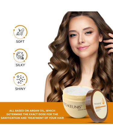 Deep Conditioning Hair Mask with Argan Oil | 100% Paraben Free | Hydrating & Anti-Hair Loss Treatment for Dry Damaged Hair | 16.9 Fl oz - Buy Online on GoSupps.com