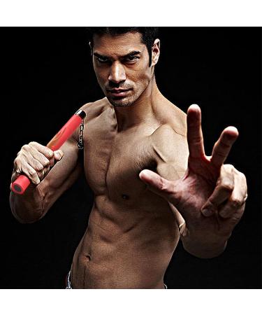 TOPOINT Kids Safe Foam Nunchucks with Steel Chain - Red (1 Pack) - Buy Online on GoSupps.com