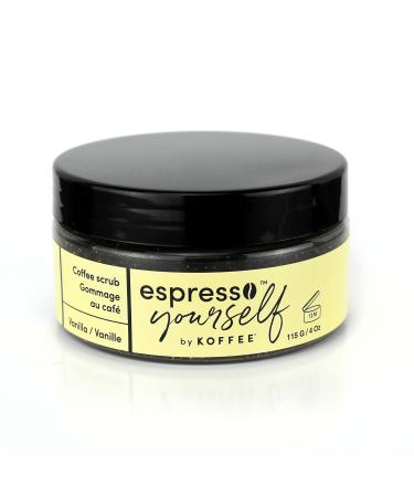 Vanilla Coffee Scrub - Exfoliating Body & Face Polish for Smooth Skin | Invigorating Vanilla Scent | 4 Oz - Naturally Radiant Skin - Buy Online on GoSupps.com