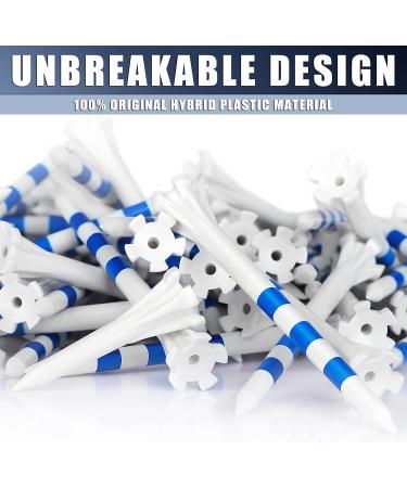 CHAMPKEY Original Plastic Golf Tees 100 Pack | 85 Driver Tees + 15 Iron/Hybrid Tees | Low Friction & Resistance | 3-1/4 White - Buy Online on GoSupps.com
