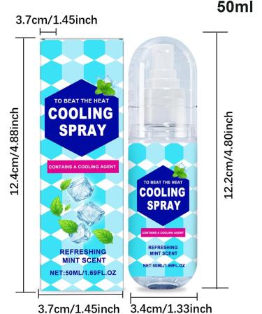 Cooling Spray For Hot Days 50ml After Sun Moisturizer Skin Protection for Kids Face Beach Vacation Tanning Family Scalp Outdoors Body - Buy Online on GoSupps.com