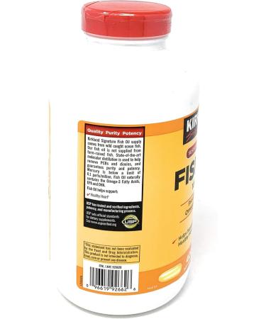 Kirkland Signature Fish Oil Concentrate with Omega-3 Fatty Acids 800 Softgels 1000mg Unflavored 400 Count (Pack of 1) - Buy Online on GoSupps.com