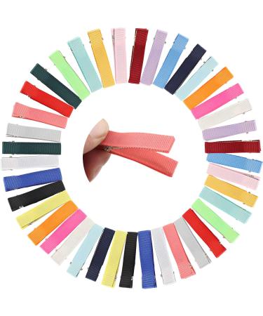 40 pieces 5 cm ripband fabric cover completely lined Small metal alligator duckbill hair clips hair clips hair clips crafting hair needles diy accessories for baby girls children - Buy Online on GoSupps.com