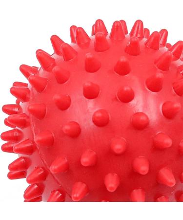 NUZAMAS 2pcs Massage Balls - Trigger Point Foot Massager Spiked Roller for Sore Muscles | Pressure Point Relief Tool - Red - Buy Online on GoSupps.com