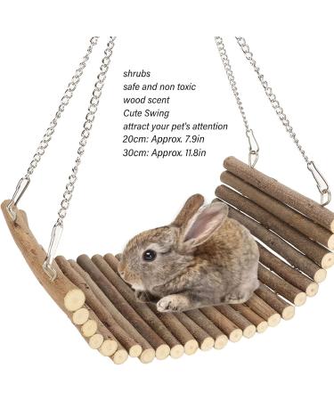 Buy Rabbit Wood Swing - Multifunctional Wooden Hamster Hammock for Mice & Sparrows | Natural Cute Resting Platform (20x30 cm) - Buy Online on GoSupps.com
