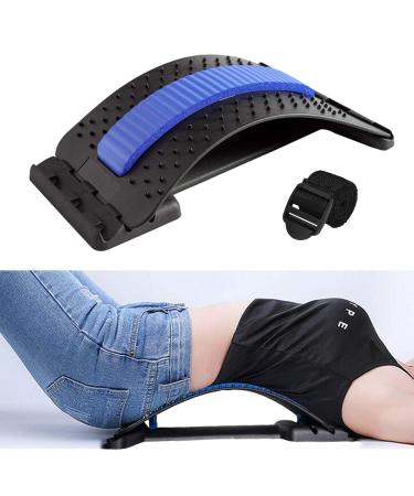 Back Cracker, Back Stretcher for Lumbar Pain Relief - HONGJING Spine Deck with Acupressure Massage for Back Stretching & Muscle Relaxation, Regain Your Perfect Waist Curve Blue