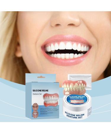 Denture Silicone Reline Kit Upper and Lower Veneers Teeth for Men and Women Denture Grooming Kit(1pcs) - Buy Online on GoSupps.com