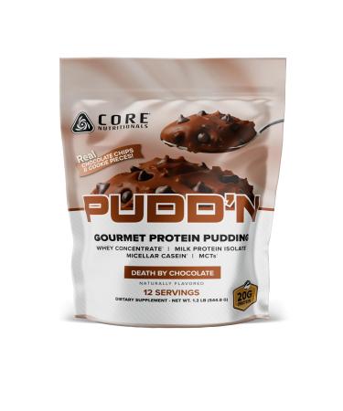 Core Nutritionals Pudd'n Instant Protein Pudding Mix 20G Protein 17 Servings (Death by Chocolate 1.2 lb)