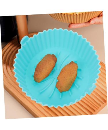 Zerodeko Mat Pot Supply Silicone Kitchen Wear-Resistant Liner Washable Fryer Accessory Liners Convenient Blue 16.5X16.5CM - Buy Online on GoSupps.com