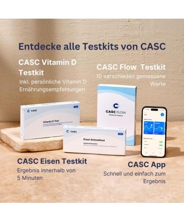 CASC Vitamin D Test | Home Testing Kit with App | Fast 15-Minute Results | Identify Deficiency & Get Personalized Recommendations - Buy Online on GoSupps.com