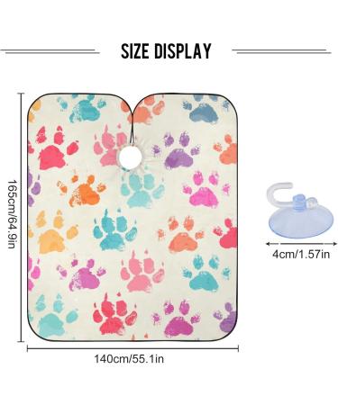 Waterproof Barber Cape - Cute Cat's Paw Pattern & Cheetah Haircut Bib for Men & Women | Unisex Hair Cutting Cape - Buy Online on GoSupps.com