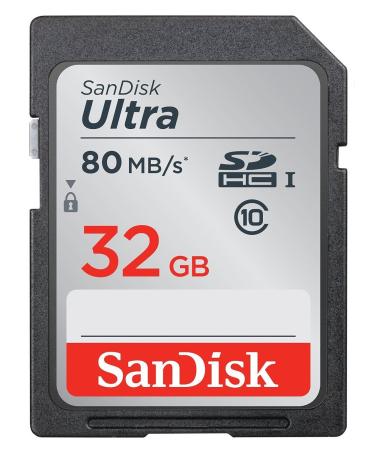 SanDisk Ultra 32GB Class 10 SDHC UHS-I Memory Card up to 80MB/s (SDSDUNC-032G-GN6IN) 32GB Card