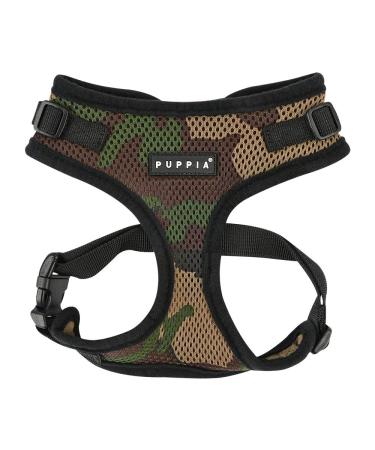 Puppia Ritefit Dog harness for small to medium -sized dogs - adjustable and very soft - also usable as a puppy dishes - anti -tanning tableware for dogs camouflage l l camouflage