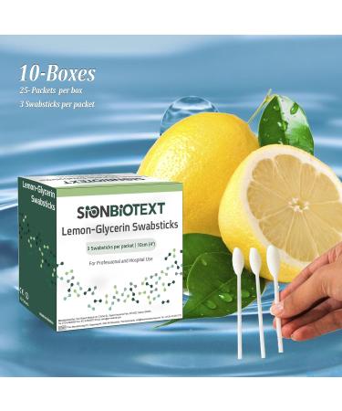 Lemon Glycerin Swabs - 750 Count (10 Boxes) for Mouth Irritation Relief Dry Mouth & Fresh Breath | Moistened Swabsticks - Buy Online on GoSupps.com