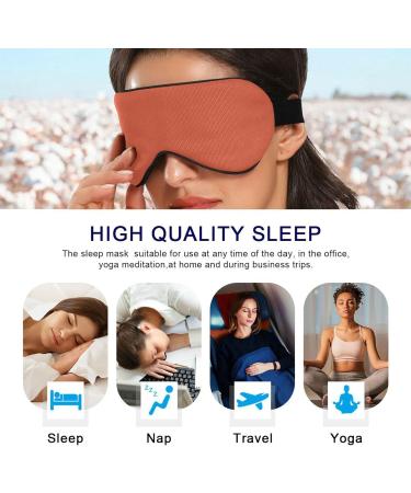 Haskirky Light Blocking Eye Mask Breathable and Adjustable Adult Men and Women Travel on Business Trips Yoga Meditation Light Smooth Comfortable Eye Mask Office Deep Sleep Goodies Pure Plain Brown - Buy Online on GoSupps.com