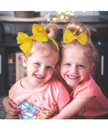45Pcs Yellow School Girls Hair Accessories Kit - Bow Headband, Clips, Ponytail Holder - Birthday Gift Set for Girls - Buy Online on GoSupps.com