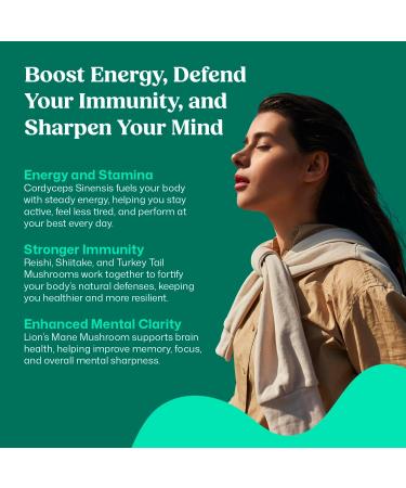ColonBroom Mushroom Complex Powerful Mushroom Blend with Cordyceps Reishi Shiitake Lion s Mane Extract for Energy Immunity Stress Relief & Cognitive Health - 60 Capsules 30 Day Supply 60 Count (Pack of 1) - Buy Online on GoSupps.com