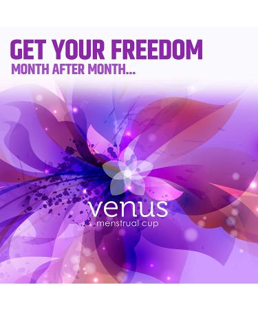 Venus Large Menstrual Cup - High Capacity for Heavy Flow - Made in USA - Medical Grade Silicone - Reusable Period Cup - Unique Design for High Cervix - Purple Large (1 Pack) - Buy Online on GoSupps.com