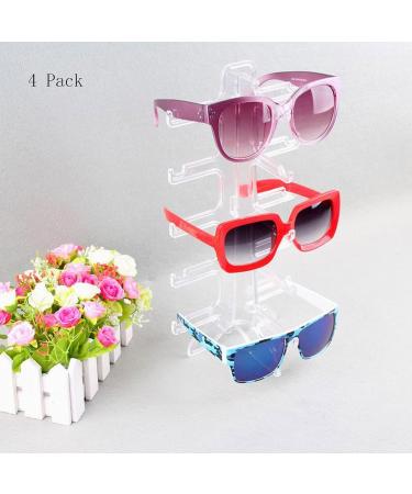 CAIHUASHOPPING 4-Piece Plastic Glasses Stand Set | Eyewear Display Rack for Sunglasses | Stylish Sunglasses Holder - Buy Online on GoSupps.com