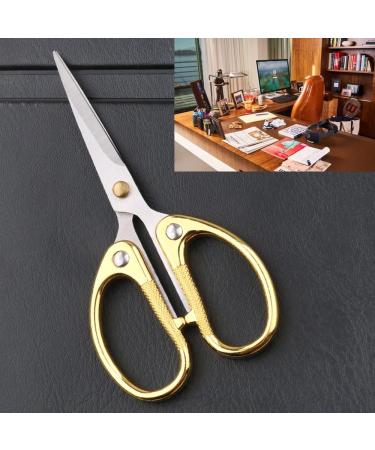 Aemoe 5inch All Stainless Steel Office Scissors Ultra Sharp Blade Shears Sturdy Sharp Scissors for Office Home School Sewing Fabric Craft Supplies Multipurpose Scissors Gold(SC0005-GOLD-S) 5" Gold - Buy Online on GoSupps.com
