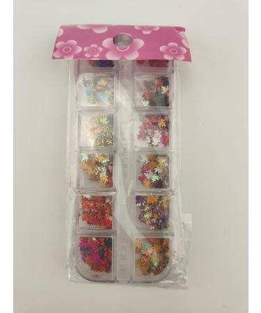 Shop Ebanku Fall Maple Leaf Nail Art Sequins - Autumn Glitter for DIY Nail Designs - Holographic Nail Art Supply - Buy Online on GoSupps.com