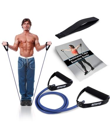 Resistance Band with Handles | Free Resistance Band Door Anchor & PDF Exercise Guide | Resistance Tubes for Women or Men | Stretch Resistant Bands #3 Heavy