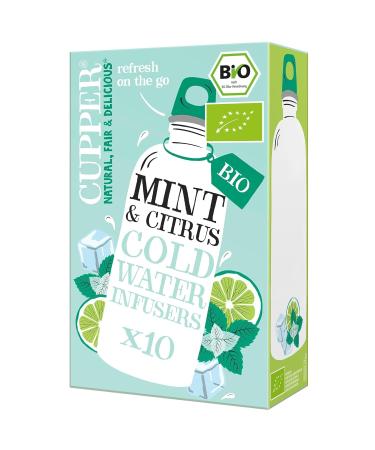 Cupper Bio Cold Water Infusers Mint & Citrus 10 unrevised tea bags environmentally friendly fairly traded (cold brew tea cold tea) mint - Buy Online on GoSupps.com