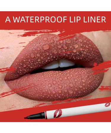 ventes flash Liquid Lip Liner marqueur de taches l vres Liquid Lip Liner stylo 2 en 1 longue dur e 24 heures Gloss l vres pour femmes 0 6 ml 1 unit (Lot de 1) red-4 - Buy Online on GoSupps.com