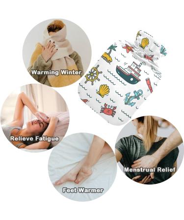 NAANLE Cartoon Boot Crab Hot Water Bottle - 1L Transparent Design for Hand & Foot Heat Relief | Warm Steady Bed Comfort & Therapy - Buy Online on GoSupps.com