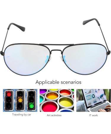 Red Green Colorblind Corrective Glasses Set - Includes Glasses Case Cleaning Cloth & Test Card for Enhanced Vision - Buy Online on GoSupps.com
