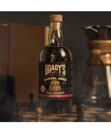 Brady's Irish Barrel Aged Whole Bean Coffee - 180g Hand Roasted Perfect After-Dinner Coffee - Vegan Alcohol-Free Gluten-Free Speciality Coffee - Christmas Birthday & Father's Day GIft - Buy Online on GoSupps.com