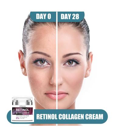 Retinol Cream for Face Anti Aging: Wrinkle Cream for Face Neck with Collagen Hyaluronic Acid - Night Moisturizer for Men Women - Facial Skin Care(1.7FL.Oz) - Buy Online on GoSupps.com