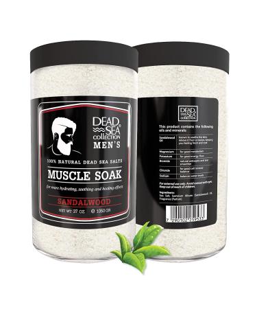 Dead Sea Collection Sandalwood Bath Salts - Large 34.2 OZ - Nourishing Essential Body Care for Soothing Skin and Muscles - Buy Online on GoSupps.com